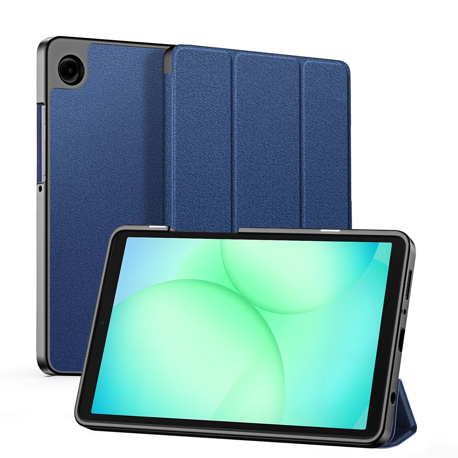 Samsung Galaxy Tab A11/Tab A9 DUX DUCIS Domo Series Tri-fold Stand PU Leather Cover - Blue