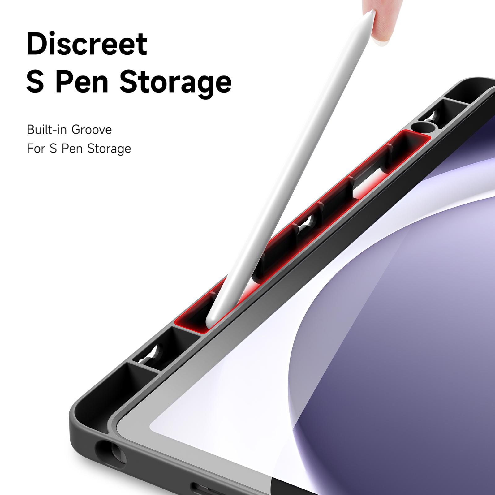 Samsung Galaxy Tab A11+/A9+ Dux Ducis Magi Series Leather Cover - Grey - Image 7