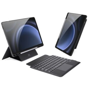 Samsung Tab S10 FE/S10 lite/S9 FE/S9 DUX DUCIS DK Keyboard with Folio Leather Case – Black