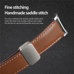 Samsung Galaxy Watch8 DUX DUCIS YA Series 46mm/44mm/40mm Genuine Leather Magnetic Strap – Brown