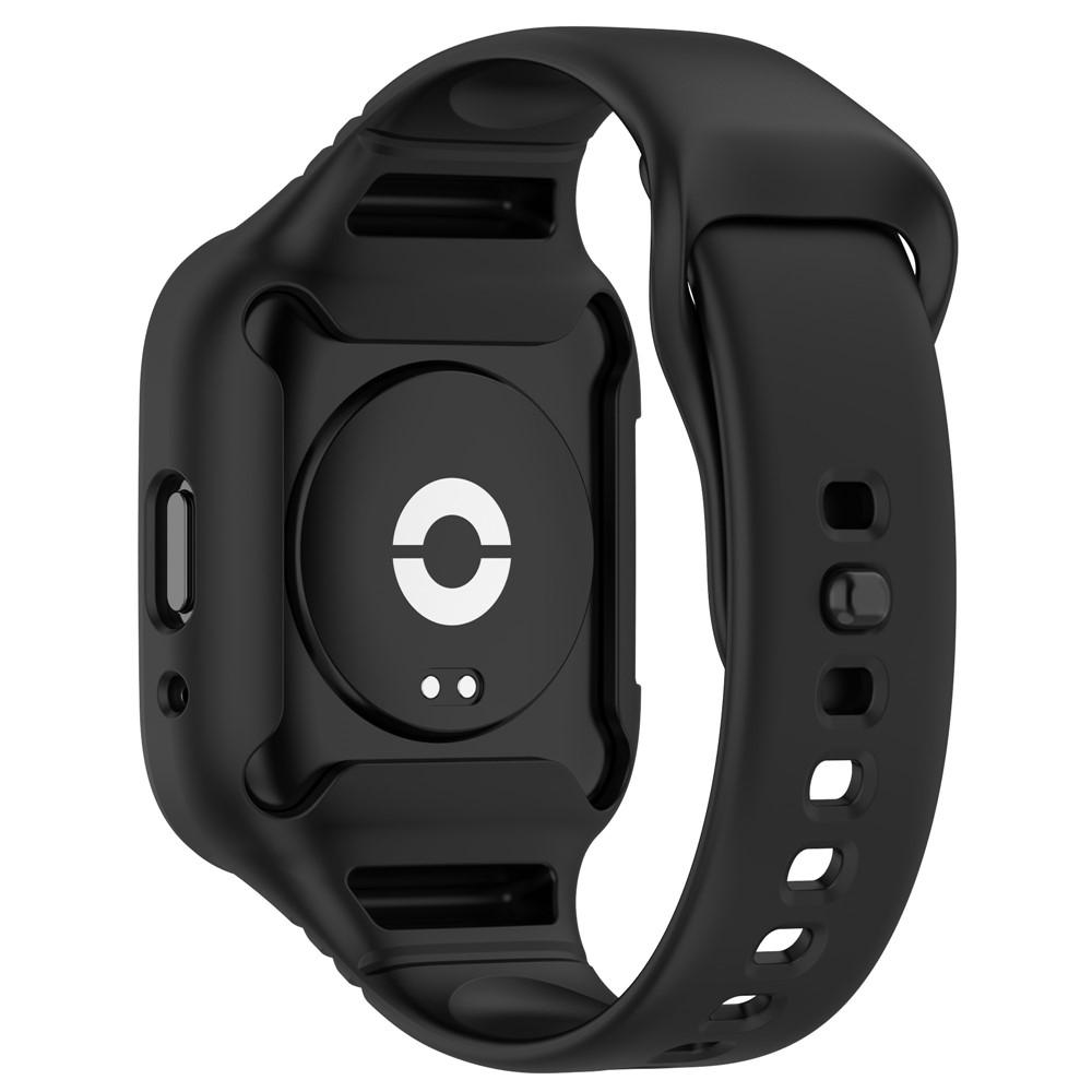 Xiaomi Redmi Watch 3 Active /3 Lite Silicone Watch Band with Protective Case - Black - Image 6