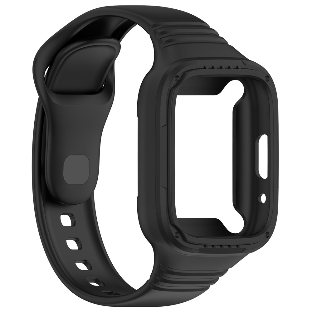 Xiaomi Redmi Watch 3 Active /3 Lite Silicone Watch Band with Protective Case - Black - Image 4