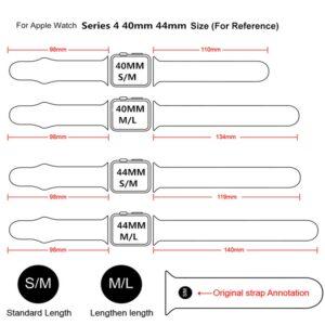 Silicone Wrist Strap Band for Apple Watch Series size 42mm/41mm/40mm/38mm – Black
