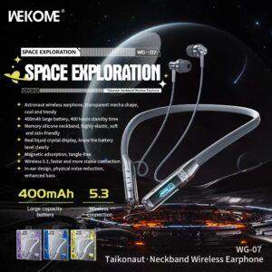 Wekome WG-07 Taikonaut Neckband Wireless Earphone – Silver