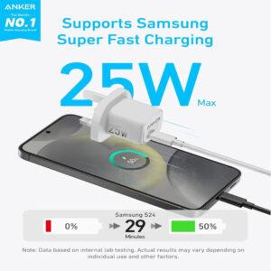 Anker 25W Charger With USB-C Cable – White B2656K11