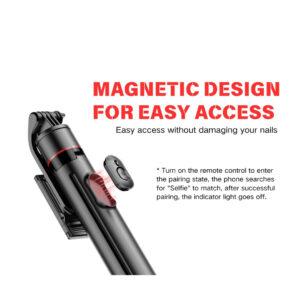 TT02 Auto Pop Open Tripod Selfie Stick – Black