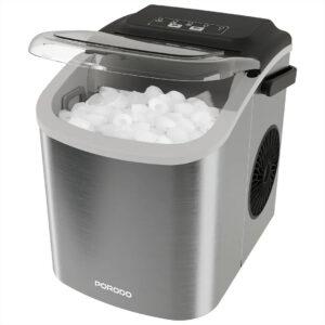 Porodo Lifestyle 1.2L Stainless Steel Bullet Ice Maker – Silver (PDHZB12SL)