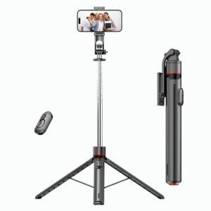 TT02 Auto Pop Open Tripod Selfie Stick – Black