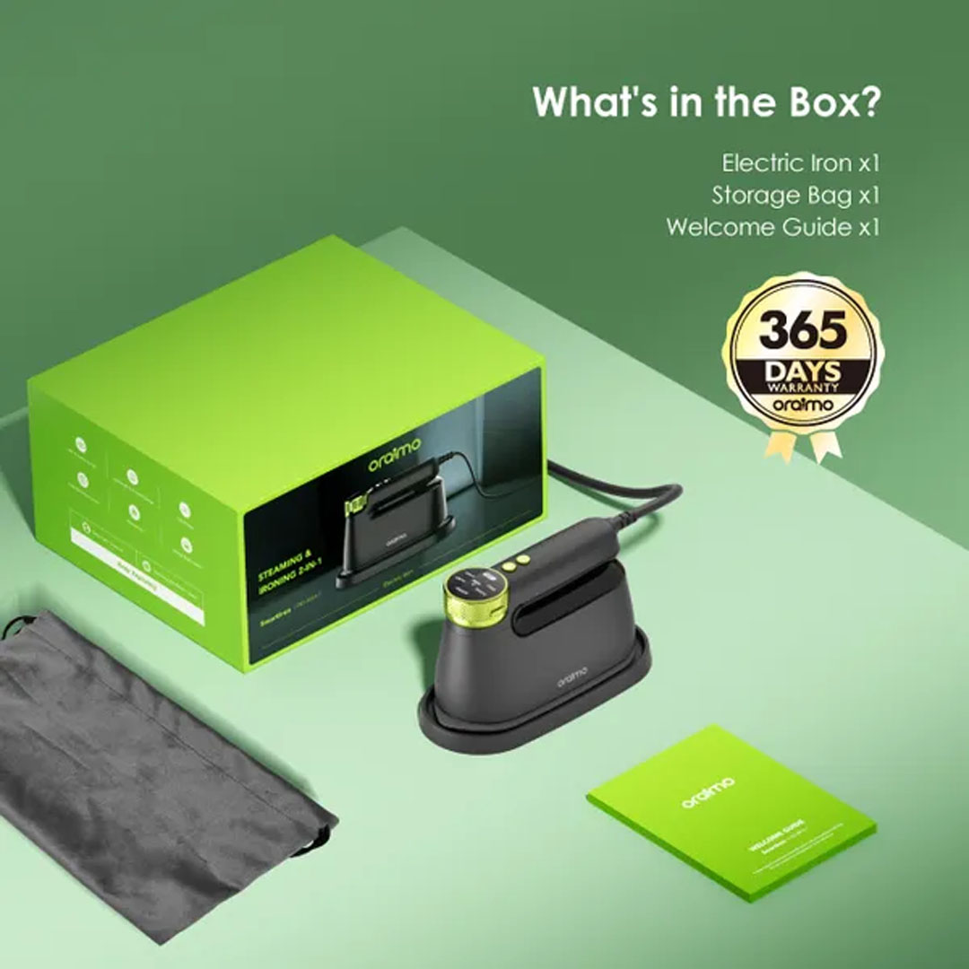 Oraimo 2-in-1 Steaming And Ironing OEI-801A - Black - Image 5