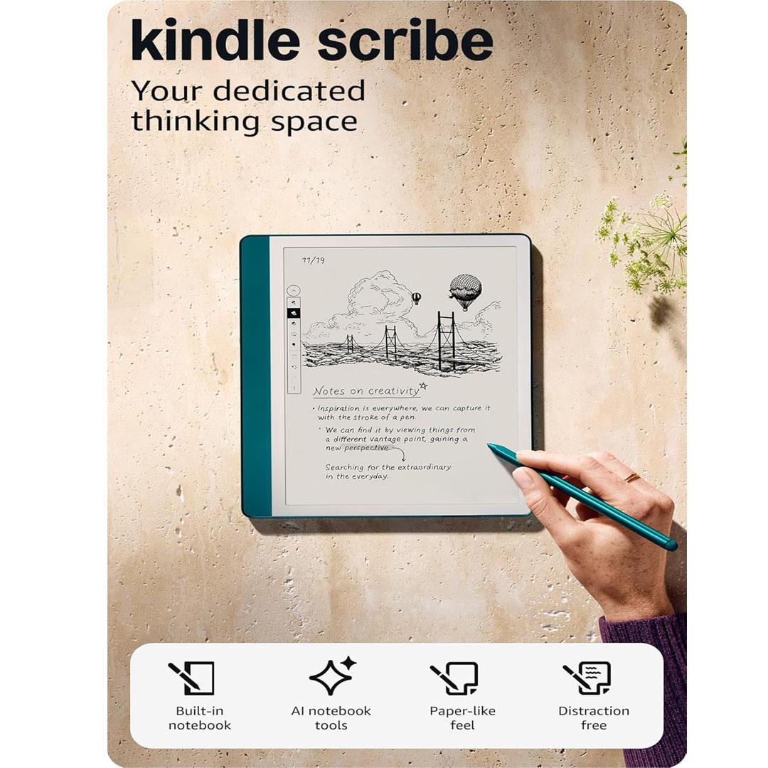 Amazon Kindle Scribe 2024 10.2 Wi-Fi 64GB Premium Pen - Metallic Jade - Image 4