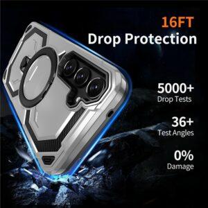 Samsung Galaxy A55 5G Magsafe Ring Kickstand PC + TPU Hybrid Cover – Grey