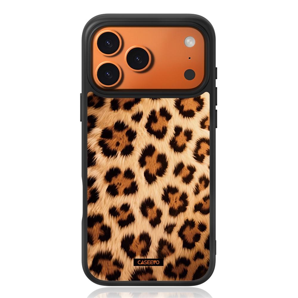 iPhone 17 Pro Max CASEEVO MagSafe Leopard Pattern TPU PC Cover - Brown