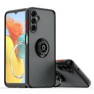 Samsung Galaxy A55 5G Ring Kickstand PC+TPU Magnetic Car Mount Cover -Black/Red