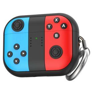 Apple AirPods Pro 3 AHASTYLE JY28 Silicone Retro Game Controller Design - Blue/Red