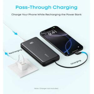 Anker Zolo Huge Power 20000mAh 22.5W Built in USB-C Cable A110EH11 – Black