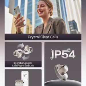 SHOKZ OpenDots ONE Wireless Open-Ear Clip-On Earbuds Gray E310-ST-GY