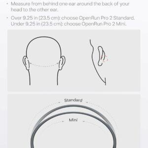 Shokz OpenRun Pro 2 Mini Bone Conduction Sports Headphones Black S821-MN-BK