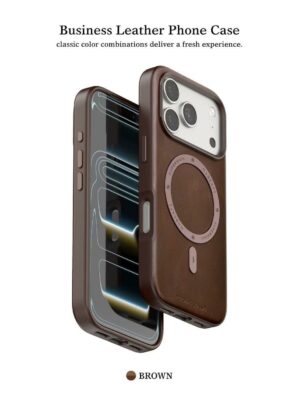 iPhone 17 Pro Max PULOKA Leather Magsafe Cover – Brown