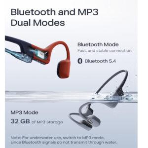 SHOKZ OpenSwim Pro Bone-Conduction Open-Ear Sport Headphones Grey S710-ST-GY