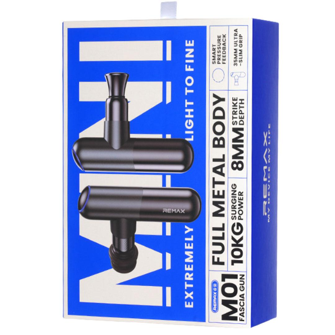 Remax RS-M01 Rechargeable Fascia Massage Gun - Black - Image 3