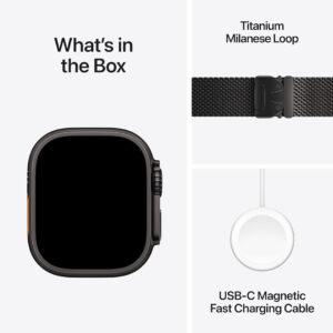 Apple Watch Ultra 3 49MM Black TI Black Titanium Milanese Loop M MF1Q4AF/A