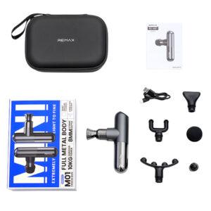 Remax RS-M01 Rechargeable Fascia Massage Gun – Black