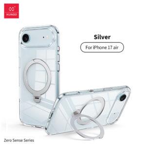 iPhone 17 Air XUNDD Zero Sense Series Magnetic Rotating Holder Cover – Silver