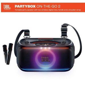 JBL PartyBox On-The-Go 2 Wireless Speaker With Dual Microphone – Black