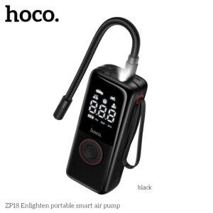 Hoco ZP18 2-IN-1 Portable Smart Air Pump With Light - Black