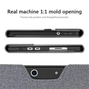 Microsoft Surface Pro 8 Folio Flip Cloth Texture TPU + Leather Cover – Gray