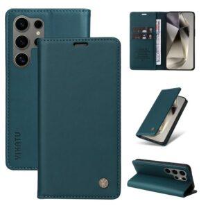 Samsung Galaxy S25 Ultra YIKATU YK-001 Stand Leather Magnetic Closure - Green