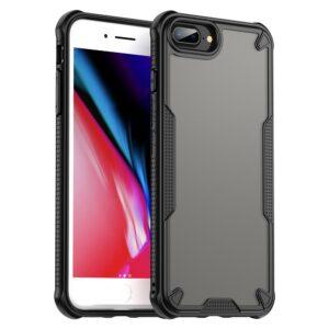 iPhone 8 Plus / 7 Plus Semi Transparent Frosted Back Cover – Black