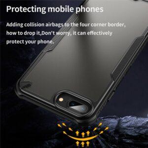 iPhone 8 Plus / 7 Plus Semi Transparent Frosted Back Cover – Black