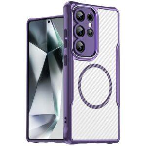 Samsung Galaxy S25 Ultra Magsafe TPU+PC Cover Carbon Fiber – Purple