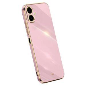 Samsung Galaxy A07 XINLI TPU with Electroplating Frame Cover - Pink