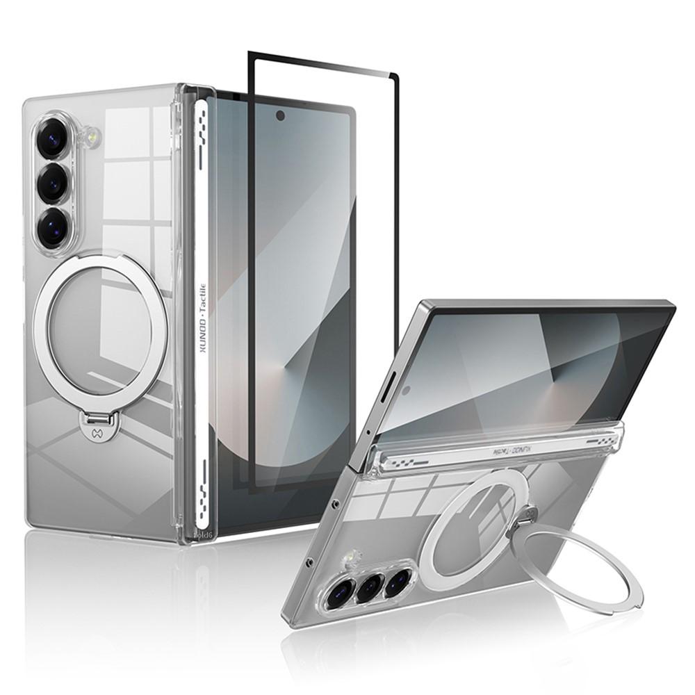 Samsung Galaxy Z Fold6 5G XUNDD Magsafe Kickstand PC Cover with Glass Protector - Clear
