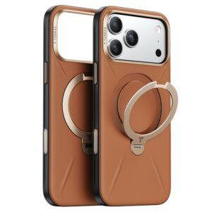 iPhone 17 Pro Max TORRAS Ostand Q3 VegSkin Series MagSafe Kickstand Cover - Brown