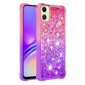Samsung Galaxy A07 4G TPU Gradient Quicksand Back Cover -Pink+Purple