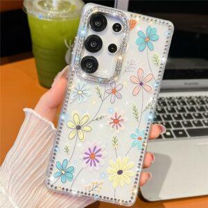Samsung Galaxy S25 Ultra Rhinestone Edge Flower TPU + PC IMD Cover – F3