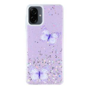 Samsung Galaxy A07 Epoxy PVC Butterfly TPU Cover – Purple