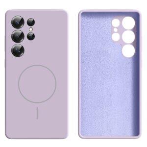 Samsung Galaxy S25 Ultra Magsafe Skin-Touch Liquid Silicone Cover – Light Purple