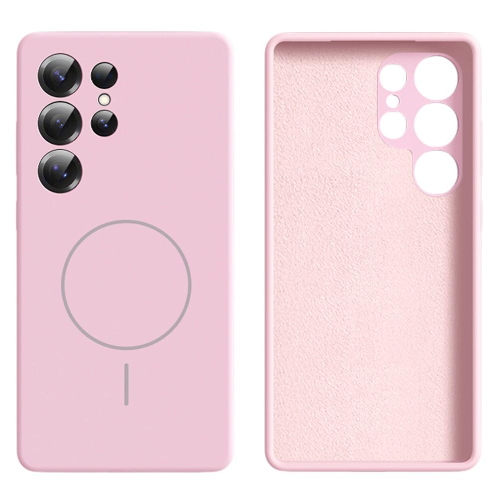 Samsung Galaxy S25 Ultra Magsafe Skin-Touch Liquid Silicone Cover - Pink