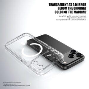iPhone 17 Pro Max Case MagSafe Precise Cutouts TPU + PC Clear Cover – Transparent