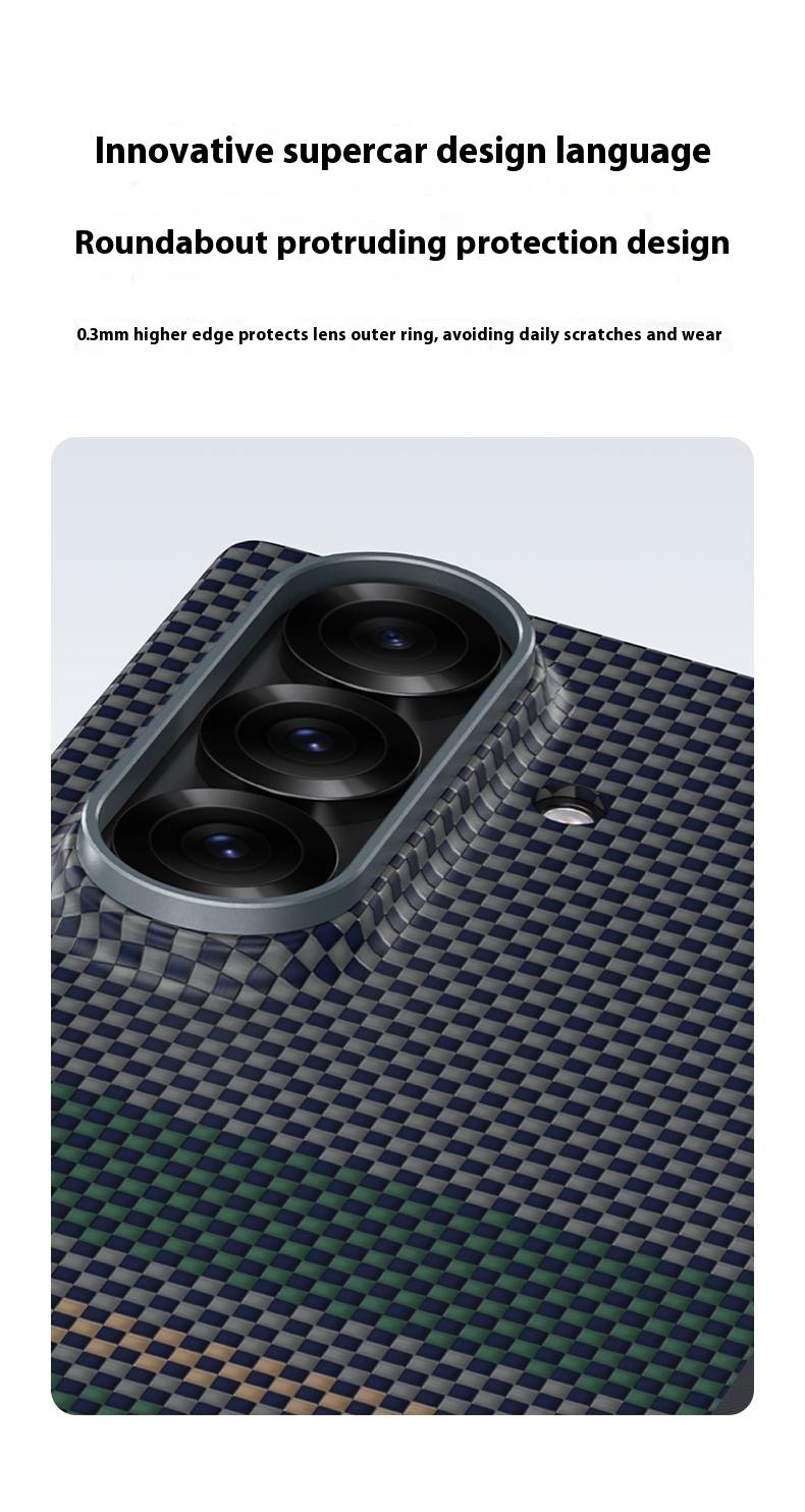 Samsung Galaxy Z Fold7 5G BENKS Kevlar Aramid Fiber Aurora Weave Magsafe Cover - Image 3