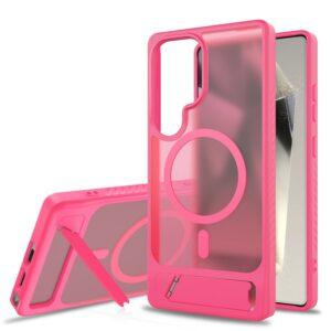 Samsung Galaxy S25 Ultra Magsafe Skin Feel PC + TPU Kickstand Cover - Rose