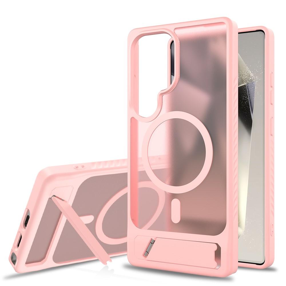 Samsung Galaxy S25 Ultra Magsafe Skin Feel PC + TPU Kickstand Cover - Light Pink