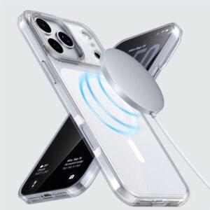 iPhone 17 Pro Max  MagSafe TPU Acrylic Phone Cover – Silver