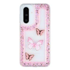 Samsung Galaxy A17 / A26 Epoxy PVC Butterfly TPU Cover - Pink