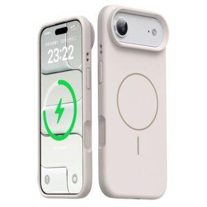 iPhone 17 Air Magsafe Skin-Friendly Liquid Silicone + PC Cover – Antique White