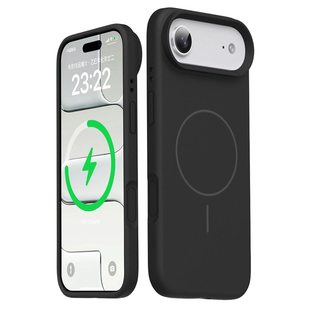 iPhone 17 Air Magsafe Skin-Friendly Liquid Silicone + PC Cover - Black